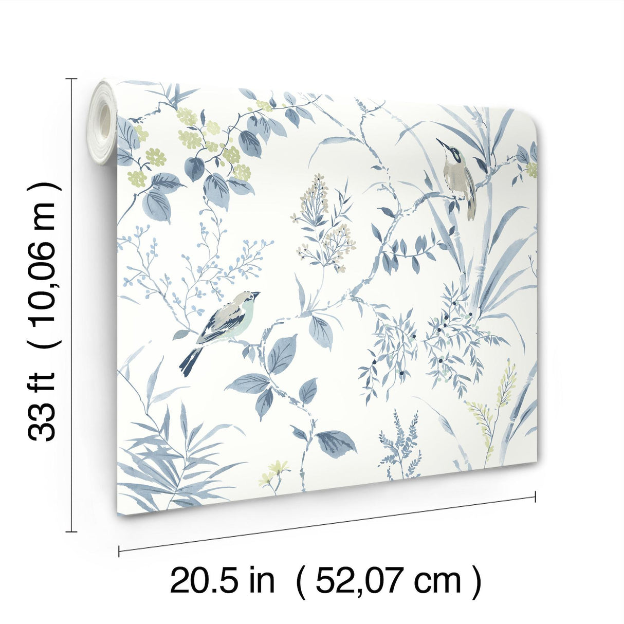 York Imperial Garden Blueberry Botanical Wallpaper