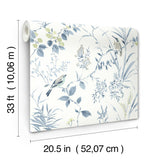 York Imperial Garden Blueberry Botanical Wallpaper