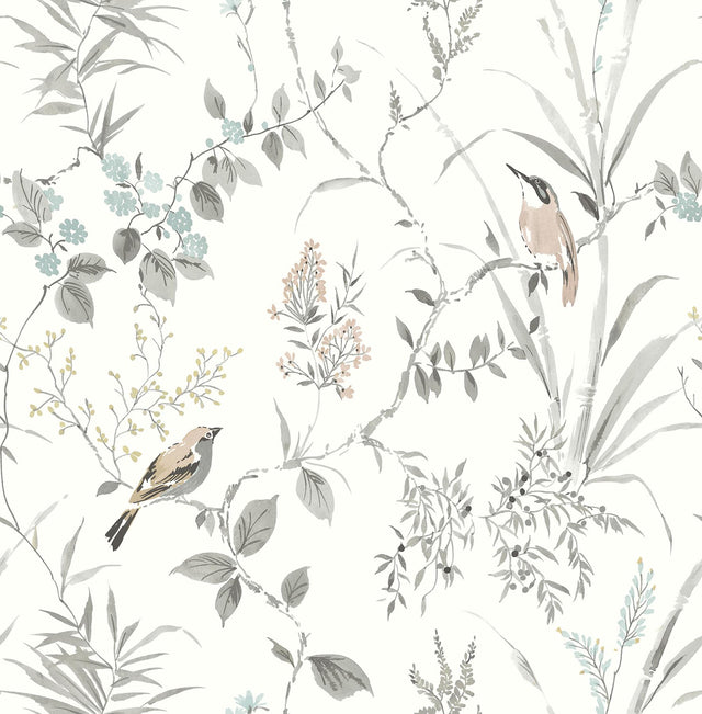 York Imperial Garden Neutral Botanical Wallpaper
