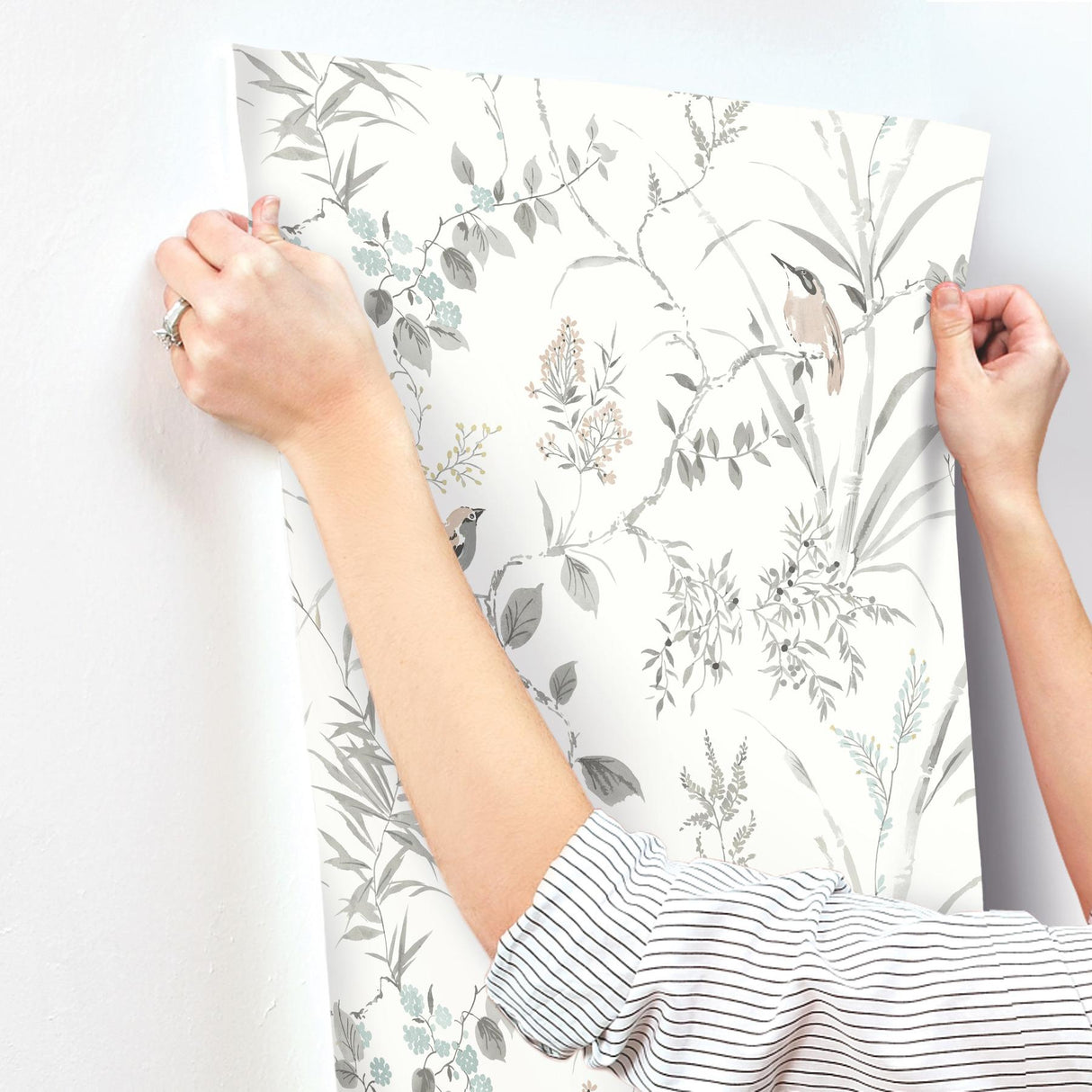 York Imperial Garden Neutral Botanical Wallpaper