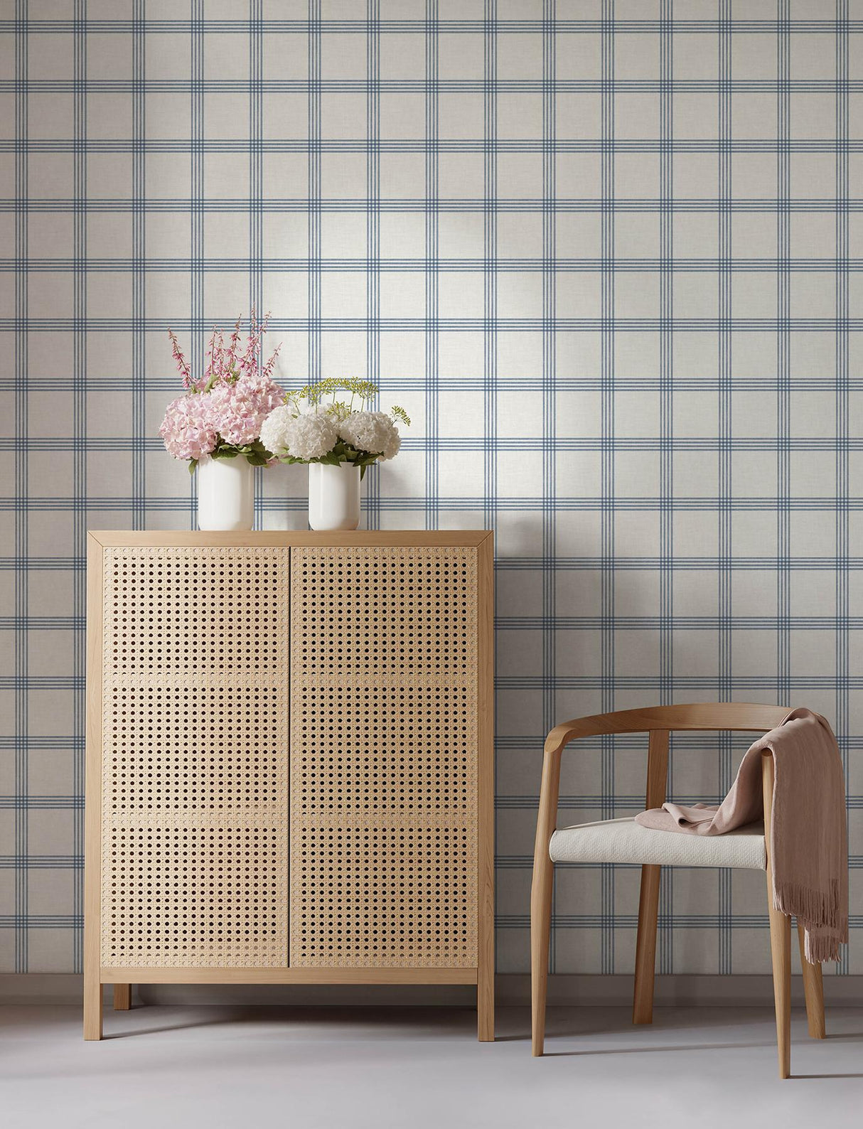 York Twain Denim Plaid Wallpaper