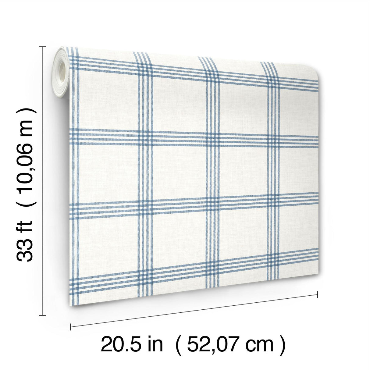 York Twain Denim Plaid Wallpaper