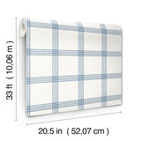 York Twain Denim Plaid Wallpaper