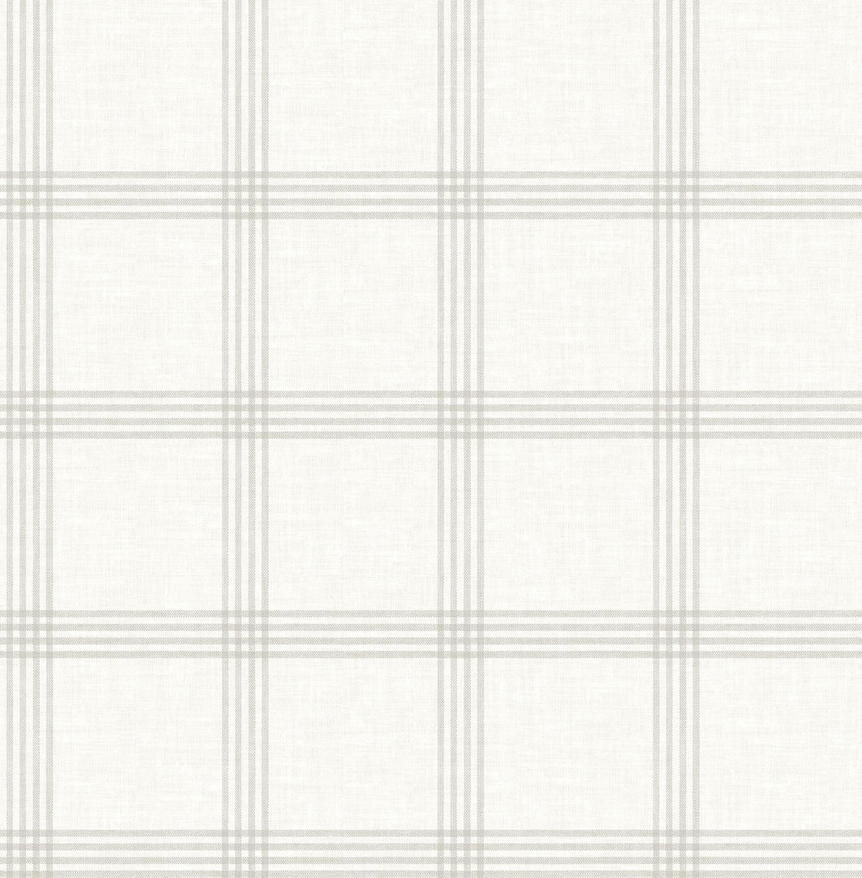 York Twain Light Grey Plaid Wallpaper