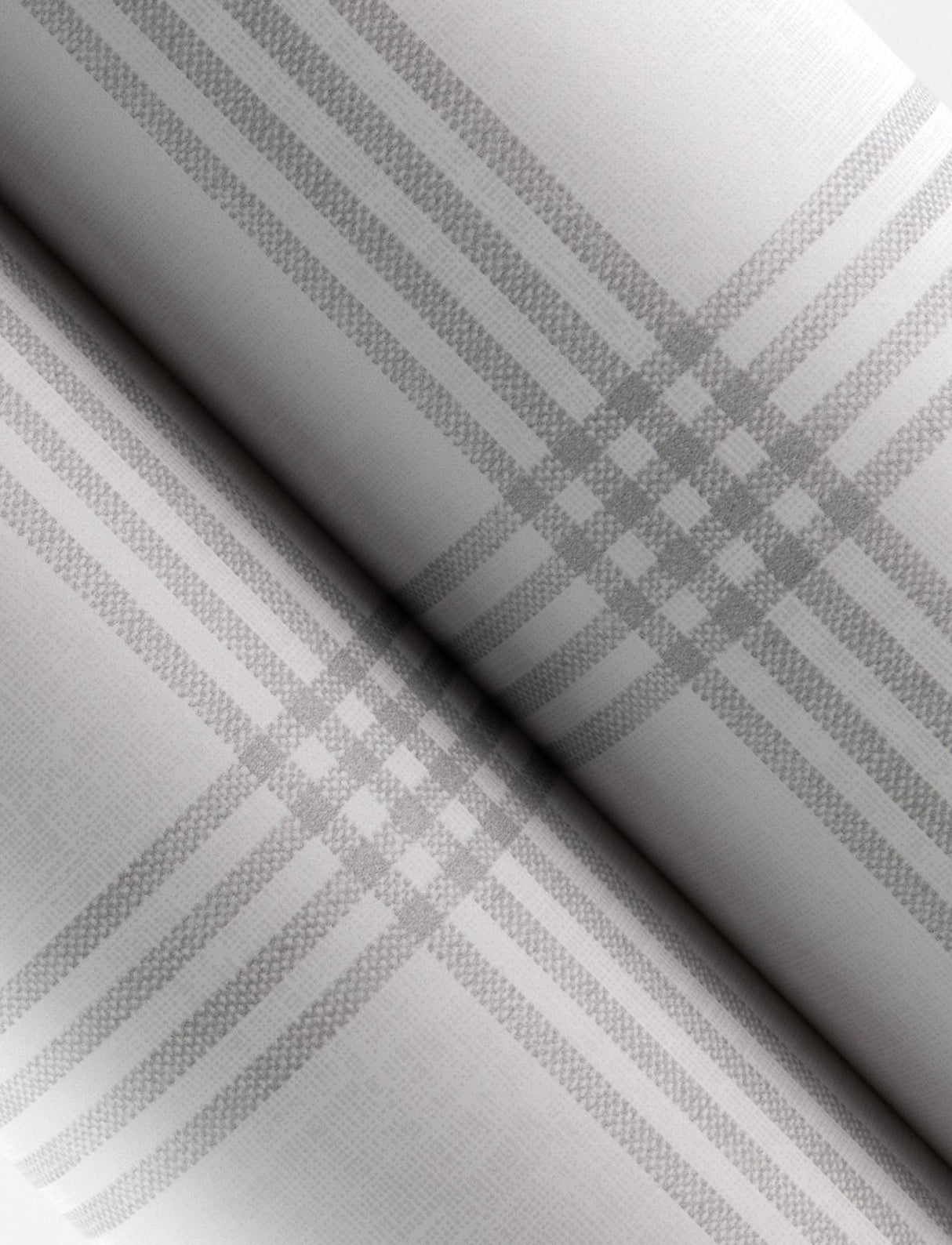 York Twain Light Grey Plaid Wallpaper