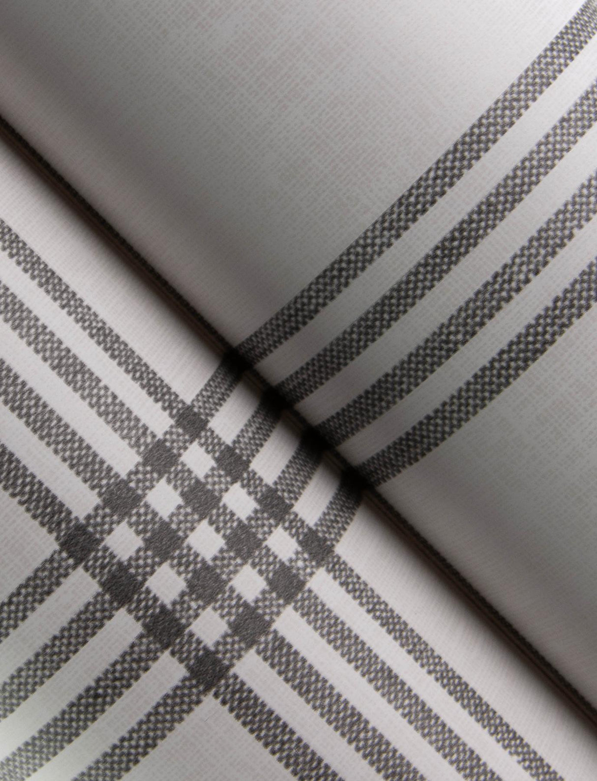 York Twain Charcoal Plaid Wallpaper