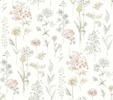 York Bergamot Pastel Wildflower Wallpaper