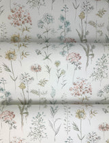 York Bergamot Pastel Wildflower Wallpaper