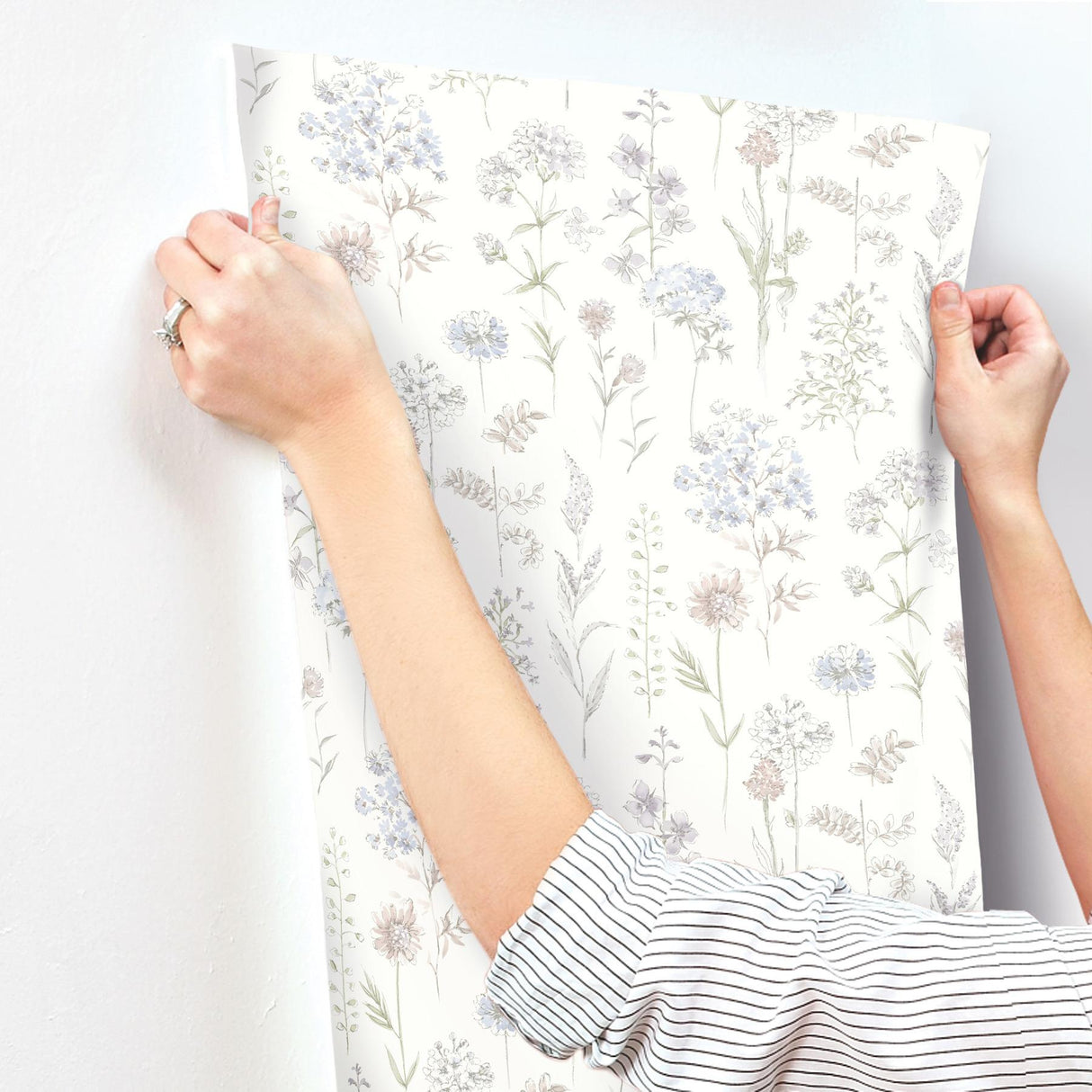 York Bergamot Lavender Wildflower Wallpaper
