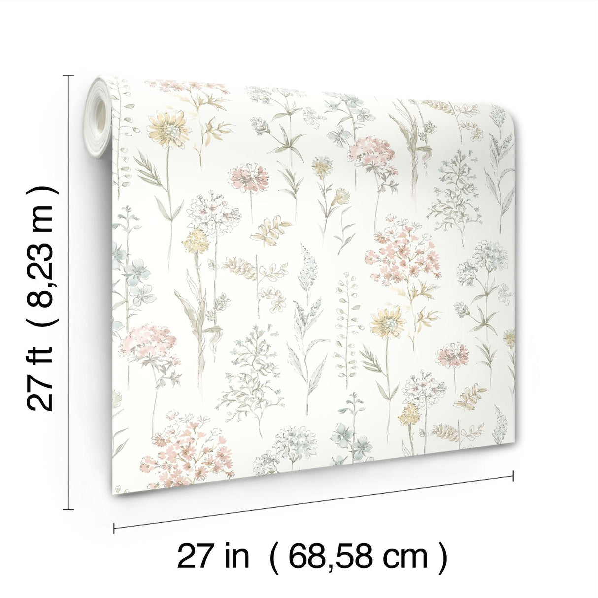 York Bergamot Lavender Wildflower Wallpaper