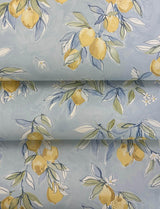 York Lemonade Light Blue Citrus Wallpaper