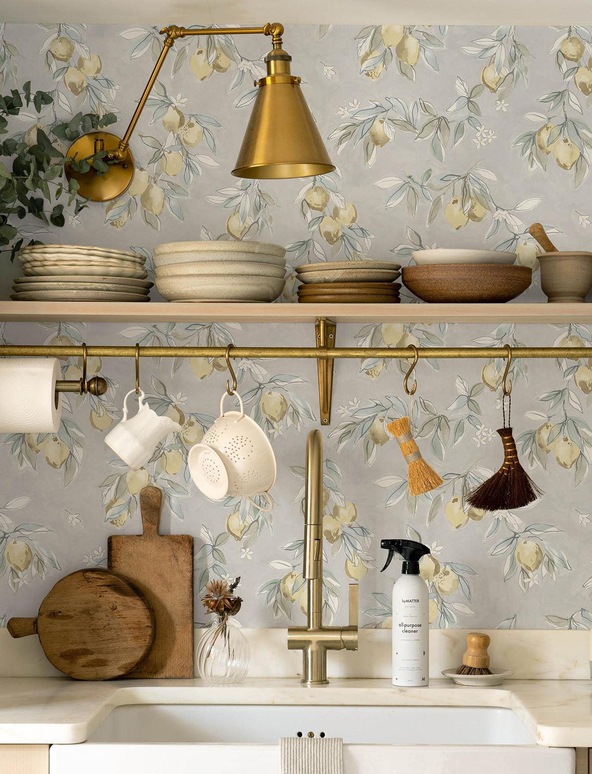 York Lemonade Charcoal Citrus Wallpaper