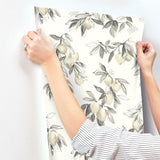 York Lemonade Grey Citrus Wallpaper