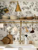 York Lemonade Grey Citrus Wallpaper