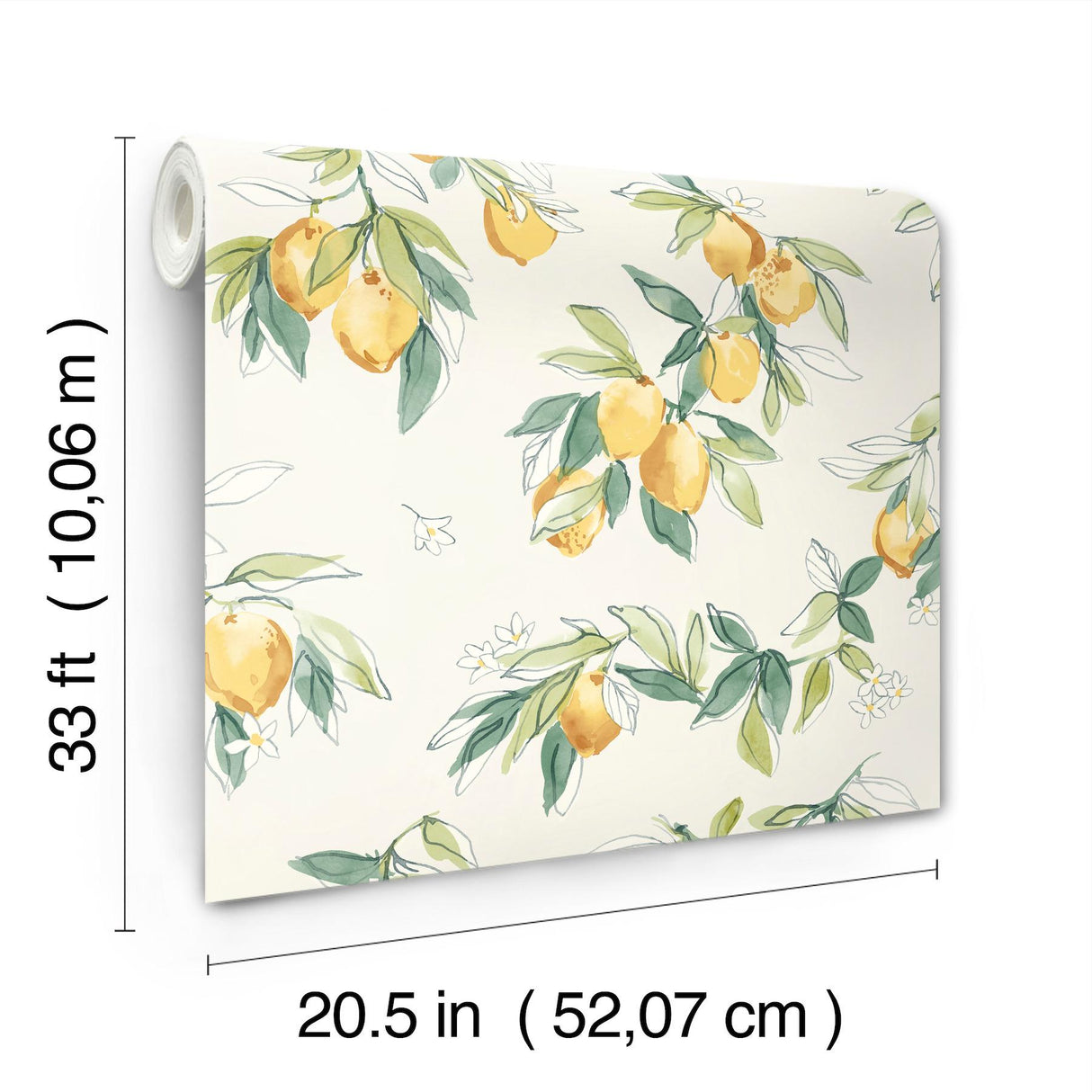 York Lemonade Yellow Citrus Wallpaper