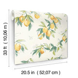 York Lemonade Yellow Citrus Wallpaper