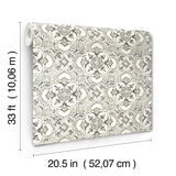York Marjoram Black Floral Tile Wallpaper