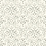 York Marjoram Light Grey Floral Tile Wallpaper