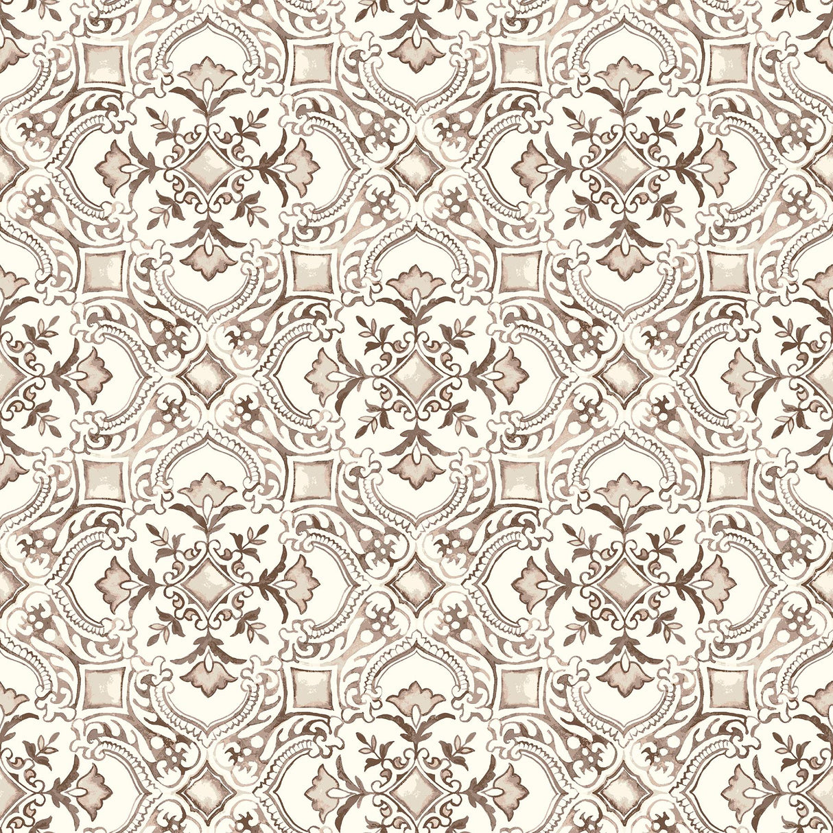 York Marjoram Blush Floral Tile Wallpaper