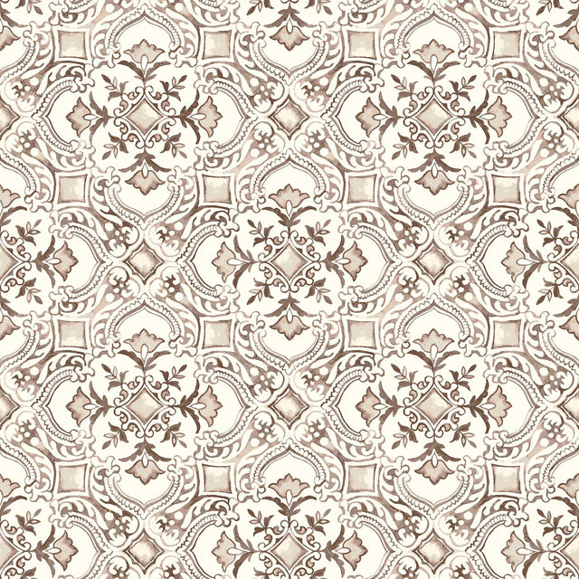 York Marjoram Blush Floral Tile Wallpaper