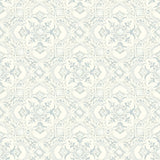 York Marjoram Light Blue Floral Tile Wallpaper