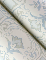 York Marjoram Light Blue Floral Tile Wallpaper