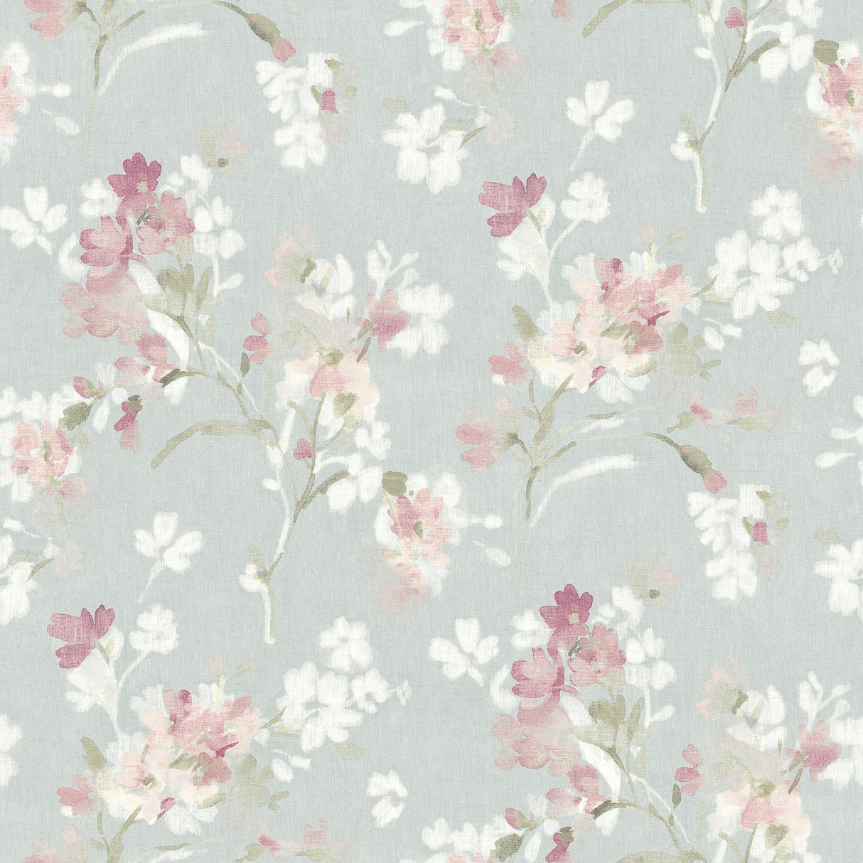 York Azalea Fuchsia Floral Branches Wallpaper