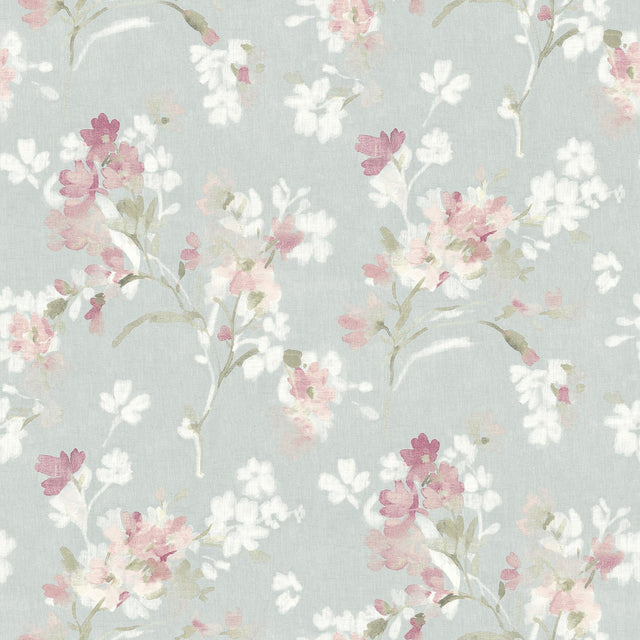 York Azalea Fuchsia Floral Branches Wallpaper