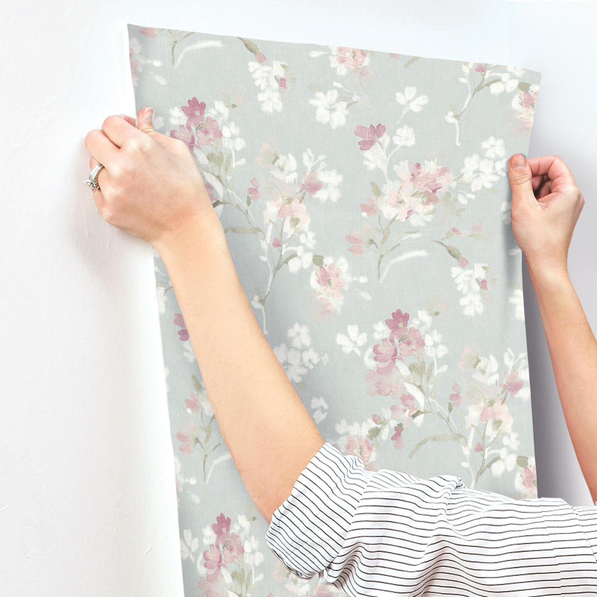 York Azalea Fuchsia Floral Branches Wallpaper