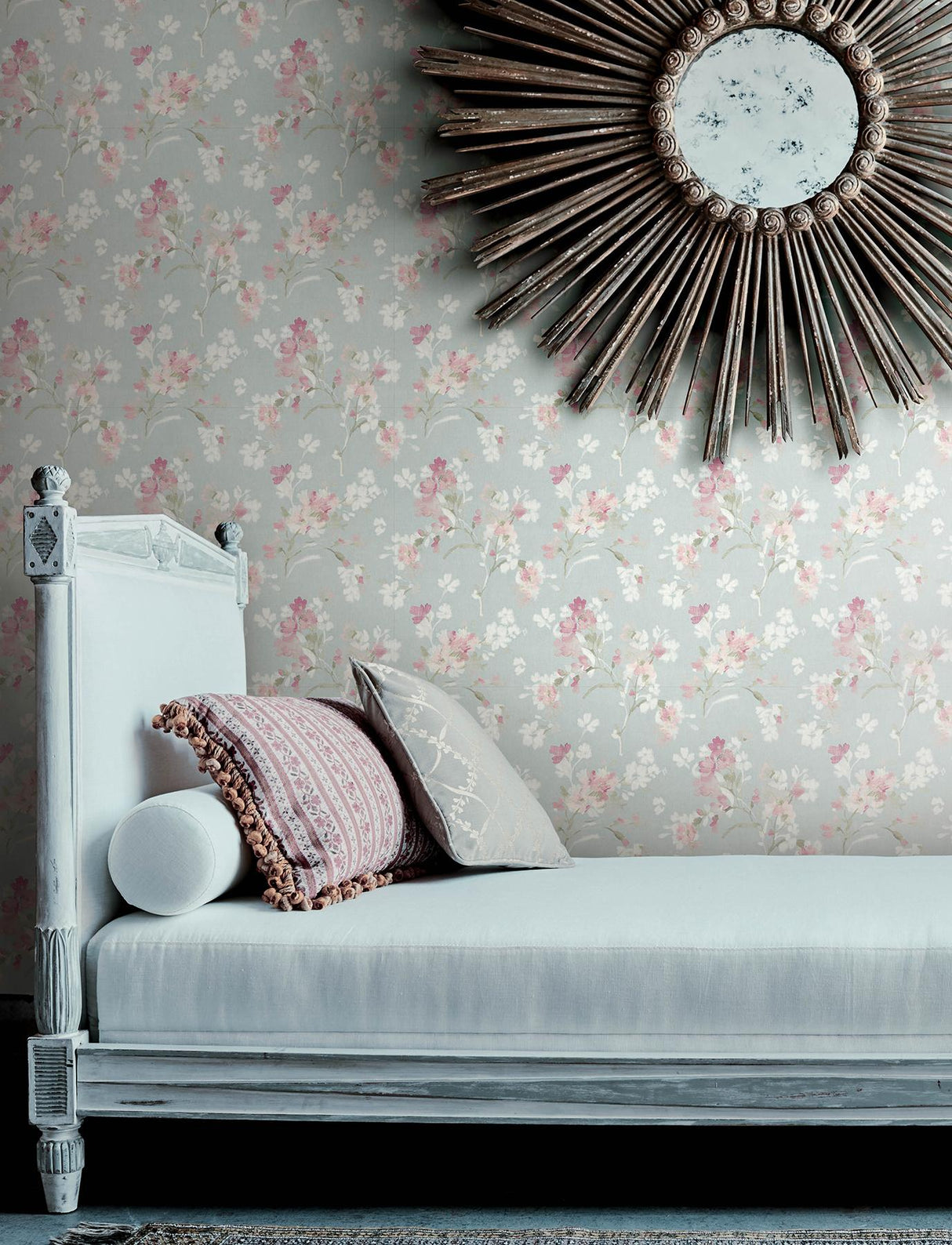 York Azalea Fuchsia Floral Branches Wallpaper