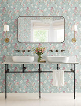 York Azalea Fuchsia Floral Branches Wallpaper