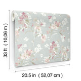 York Azalea Fuchsia Floral Branches Wallpaper