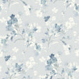 York Azalea Light Blue Floral Branches Wallpaper