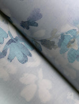 York Azalea Light Blue Floral Branches Wallpaper