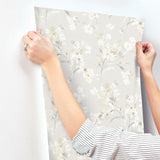 York Azalea Neutral Floral Branches Wallpaper