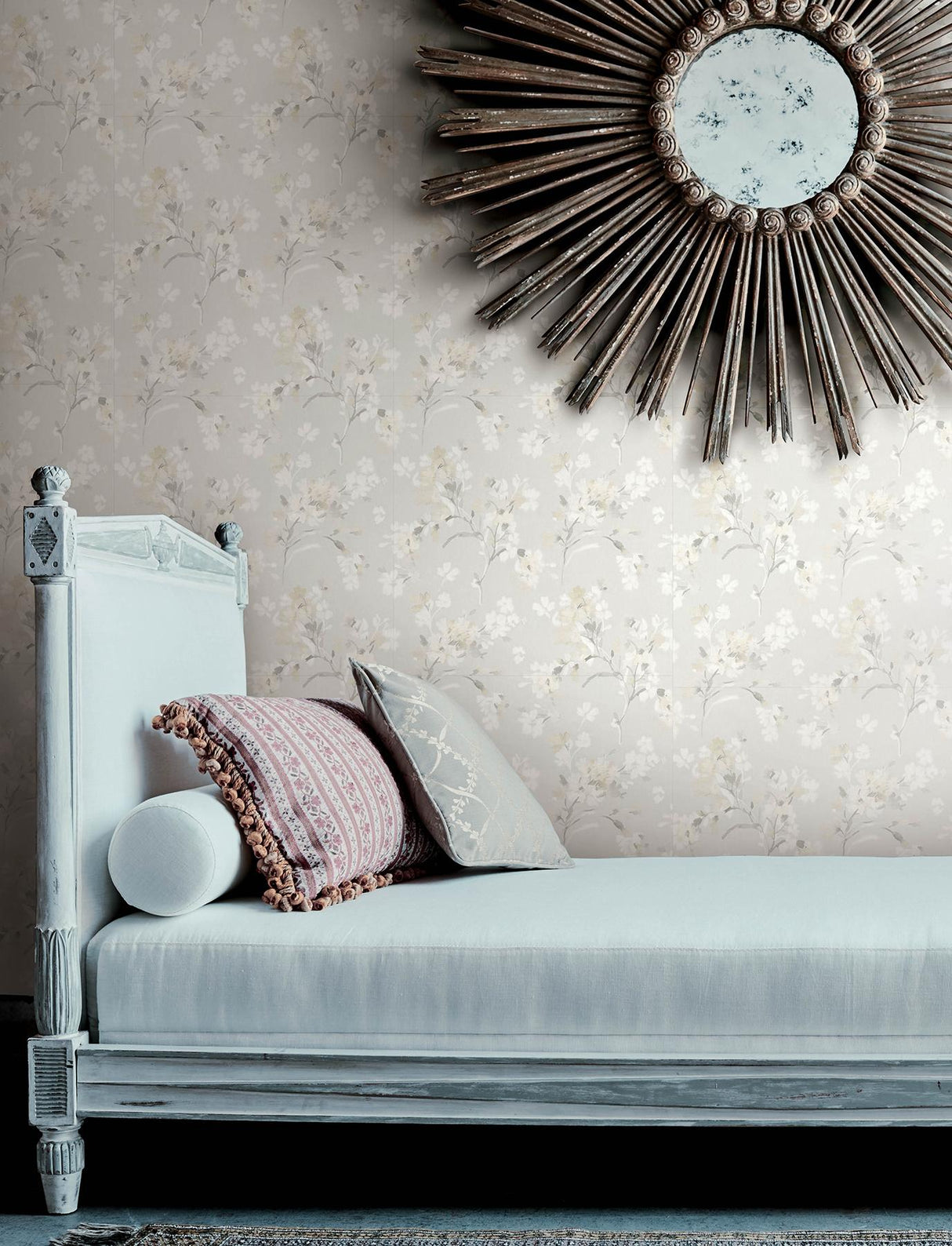 York Azalea Neutral Floral Branches Wallpaper