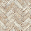 York Canelle Rust Brick Herringbone Wallpaper