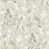 York Azalea Light Grey Floral Branches Wallpaper