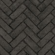York Canelle Black Brick Herringbone Wallpaper