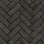 York Canelle Black Brick Herringbone Wallpaper
