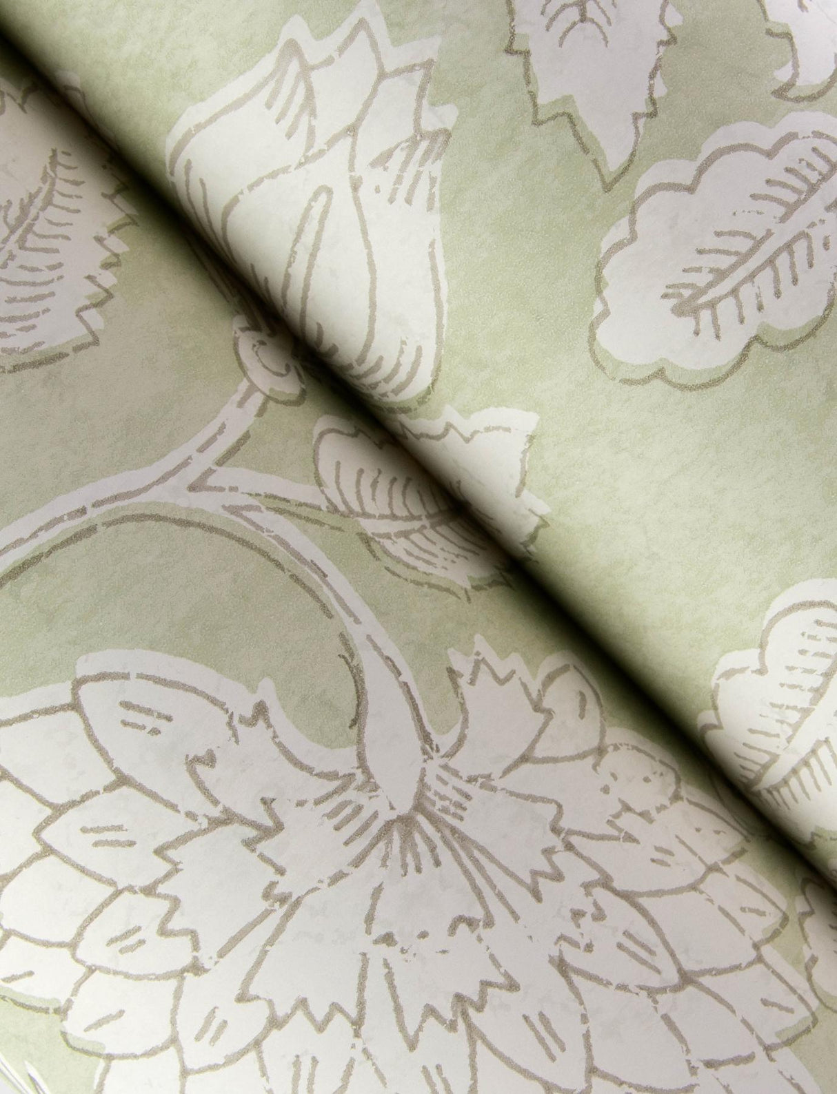 York Vadouvan Sage Jacobean Trail Wallpaper