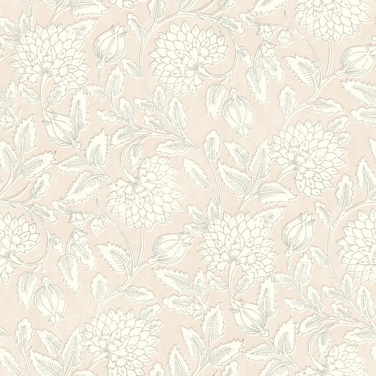 York Vadouvan Blush Jacobean Trail Wallpaper