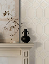 York Chervil Cream Trellis Wallpaper