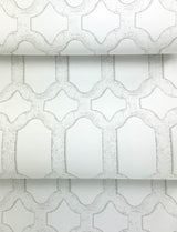 York Chervil White Trellis Wallpaper