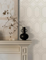 York Chervil White Trellis Wallpaper