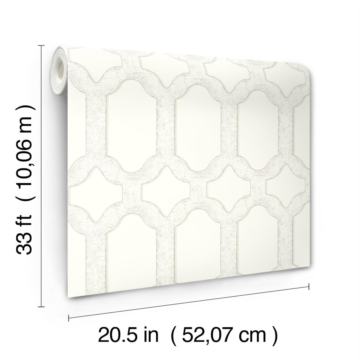 York Chervil White Trellis Wallpaper