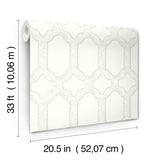 York Chervil White Trellis Wallpaper