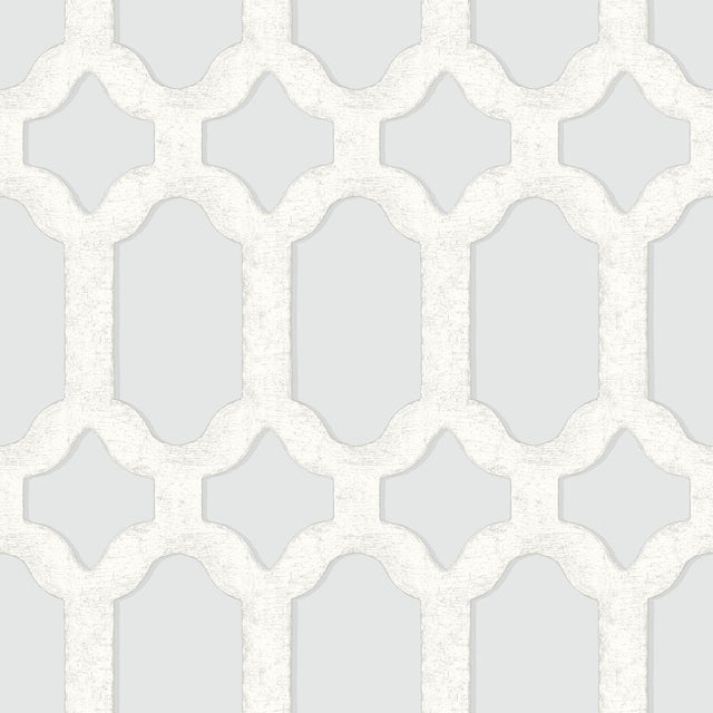 York Chervil Sky Blue Trellis Wallpaper
