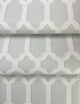 York Chervil Sky Blue Trellis Wallpaper
