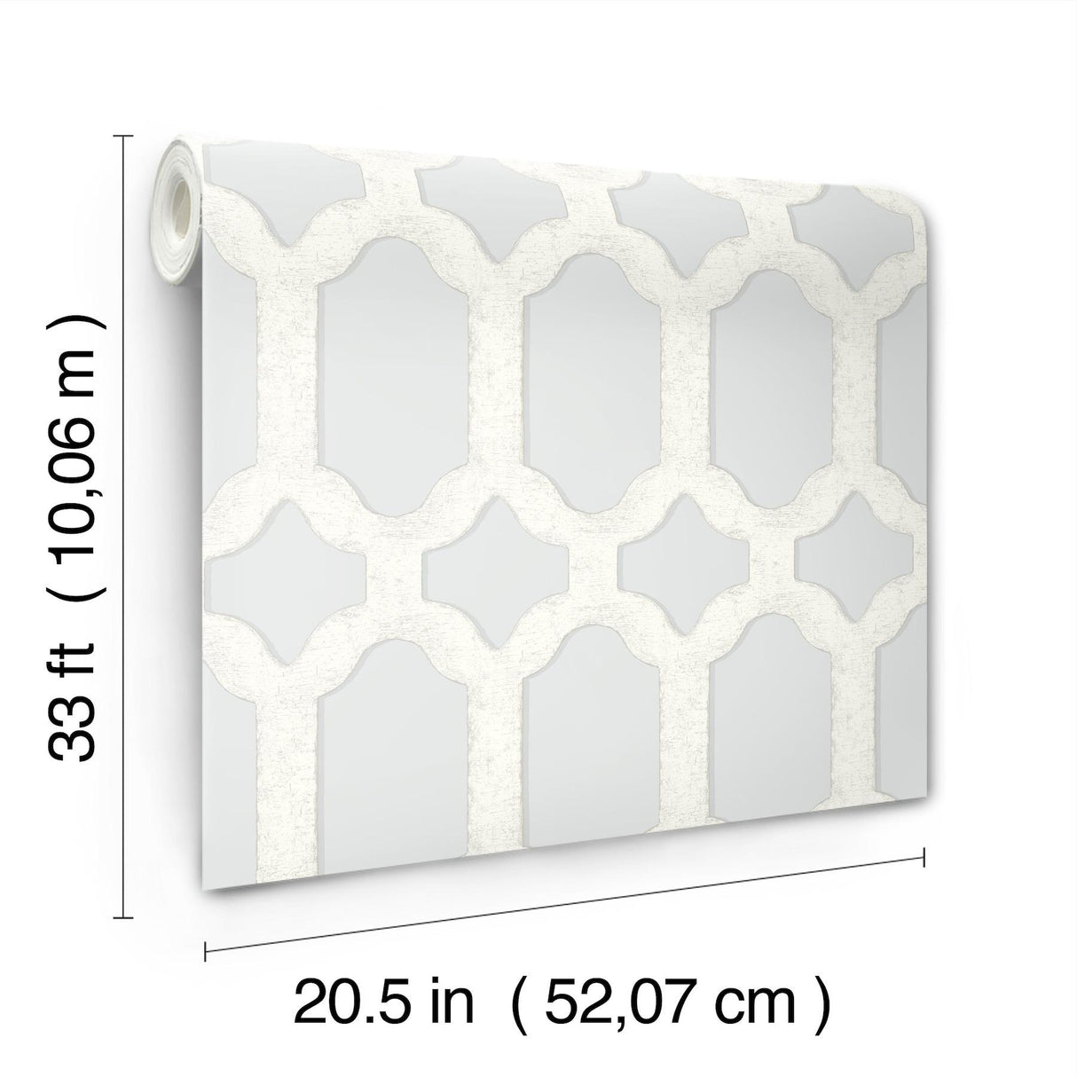 York Chervil Sky Blue Trellis Wallpaper